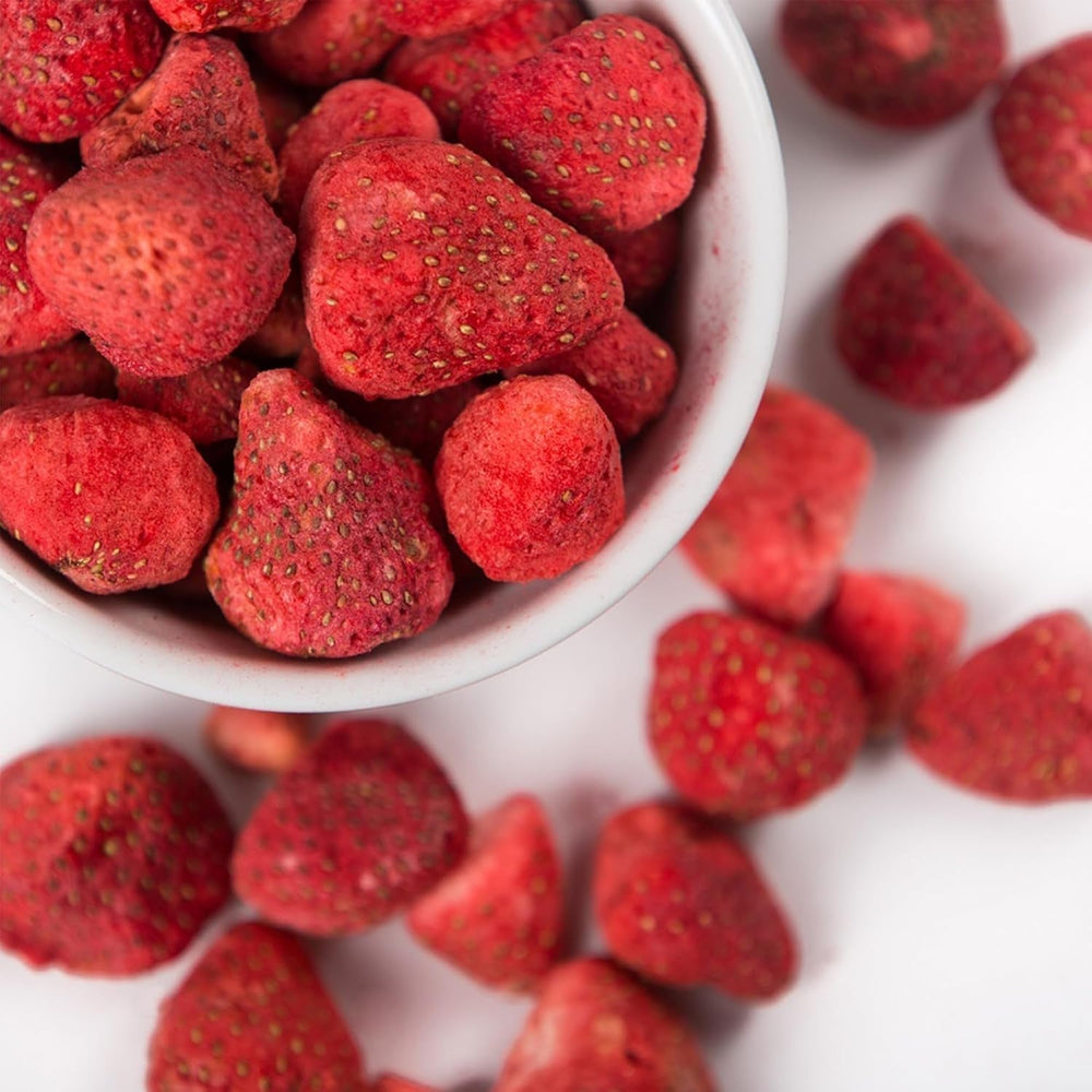Fraises lyophilisées Super Garden | Fruits lyophilisés délicieux et 100% purs | Fraises entières séchées pour des collations saines ou des pâtisseries | Fraises lyophilisées 19g Produits déshydratés Naty Shop
