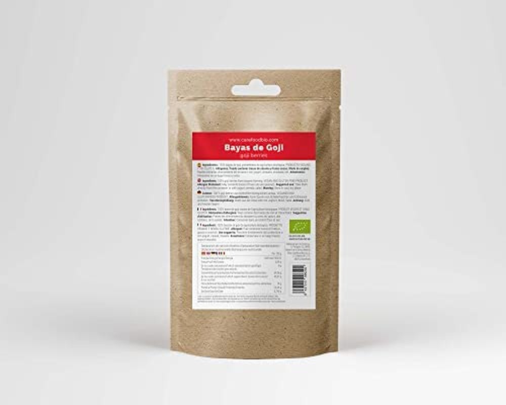 Carefood - Fruit de Goji Bio - Superfood fruits secs 100% naturels - snack bio sans sucre ajouté et adapté aux végétaliens - saveur sucrée avec une légère acidité - 200 g de produits déshydratés Naty Shop