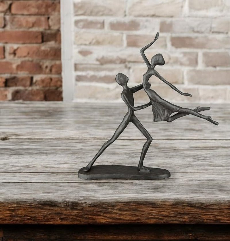 Casablanca Déco Sculpture Figure Statue couple dansant - Fer Couleur : marron Hauteur 17,5 cm Largeur 20 cm Motif couple - décoration, art, cadeau, salon Statuettes et sculptures Naty Shop
