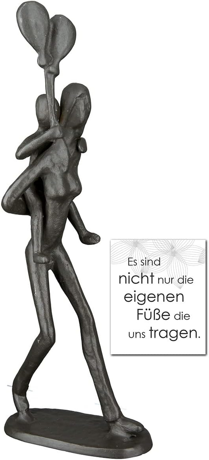 Casablanca Déco Sculpture Figure Statue couple dansant - Fer Couleur : marron Hauteur 17,5 cm Largeur 20 cm Motif couple - décoration, art, cadeau, salon Statuettes et sculptures Naty Shop Marron Hauteur 23 cm