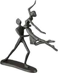 Casablanca Déco Sculpture Figure Statue couple dansant - Fer Couleur : marron Hauteur 17,5 cm Largeur 20 cm Motif couple - décoration, art, cadeau, salon Statuettes et sculptures Naty Shop