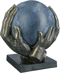 Casablanca design modern GILDE Deco Sculptură Figura Salvați lumea - Glob în mâini - Înălțime 19 cm Statuete si sculpturi Naty Shop