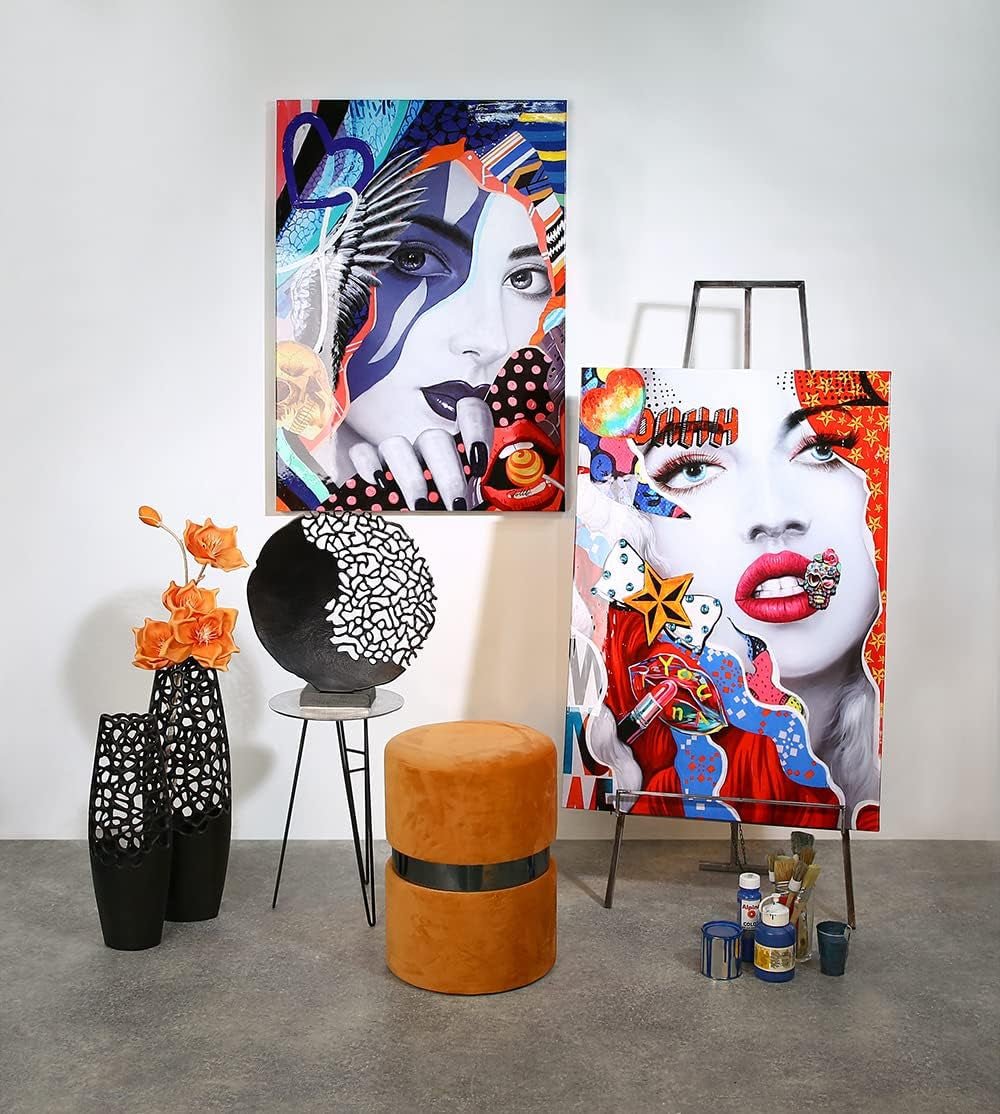 Casablanca design moderne GILDE sculpture Osaka noir H : 44 cm L : 41 cm P : 10 cm 43491 Statuettes et sculptures Naty Shop