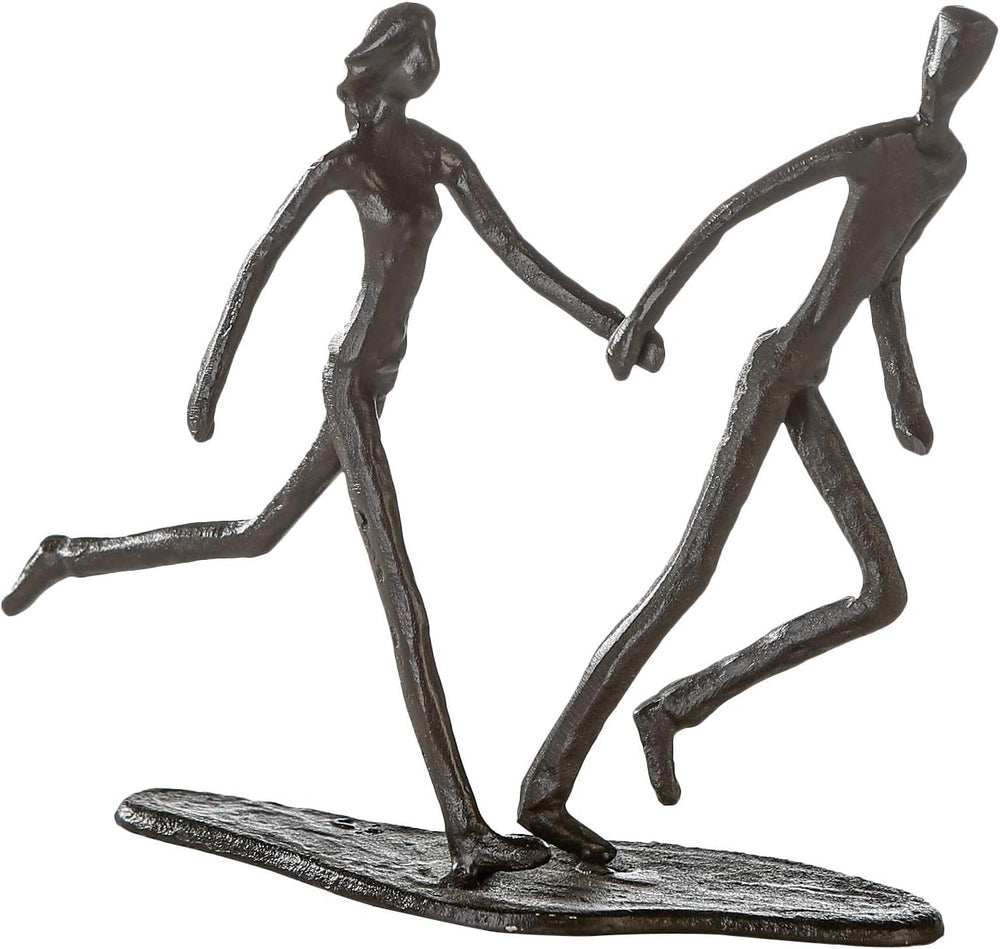 Casablanca - Sculpture design Running - fer - cuit H 17 cm Statuettes et sculptures Naty Shop Marron Hauteur 17 cm