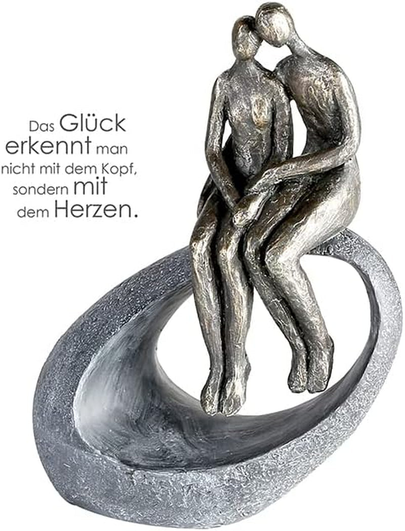 Casablanca - Sculpture - Figurine décorative - Moment - Couple - Poly - bronze coloré - 27 x 19 cm Statuettes et sculptures Naty Shop