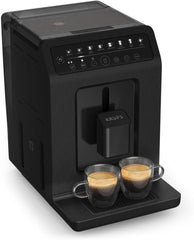 Machine à expresso automatique Krups EA897B Evidence ECOdesign, fonction expresso et cappuccino automatique, technologie Quattro Force, tasses à lait à une touche, 8 préréglages, système de lait, 1450 W