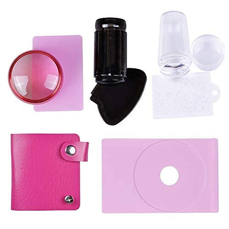 Biutee Nail Stamper 30 Pièces Ensemble de Tampons à Ongles Modèle d'Ongle Stamping d'Ongles Animaux Fleurs Images Plaque de Stamping d'Ongles avec 2 Tampons 2 Grattoirs Accessoires de Conception d'Ongles Tampon à Ongles Français