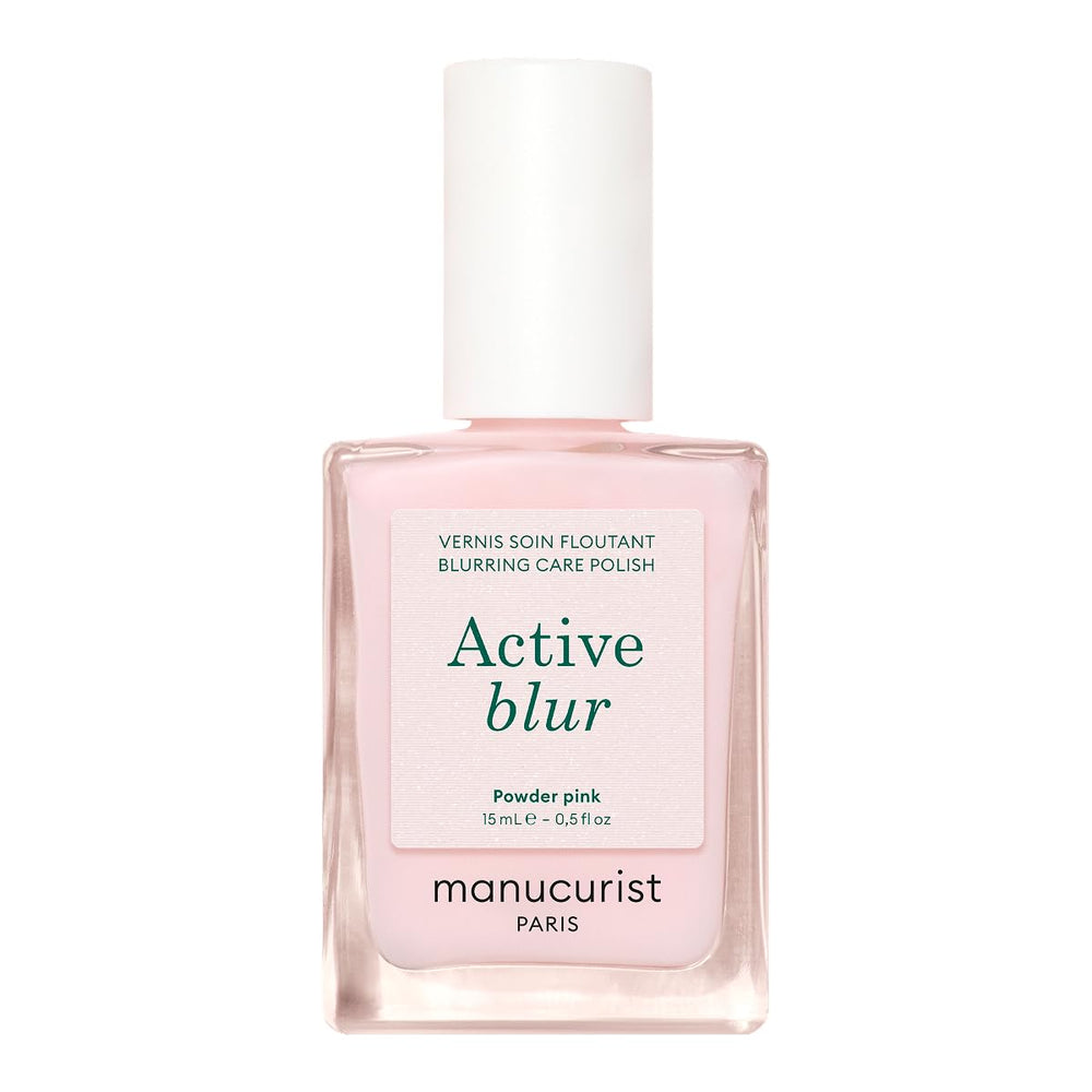 MANUCUIST Soin Ongles Réparateur Active Glow Framboise (Rose) Biosourcé : Amande Douce, Framboise, Vernis à Ongles Nourrissant et Brillant, Effet Rose Transparent - Vernis à Ongles Nude