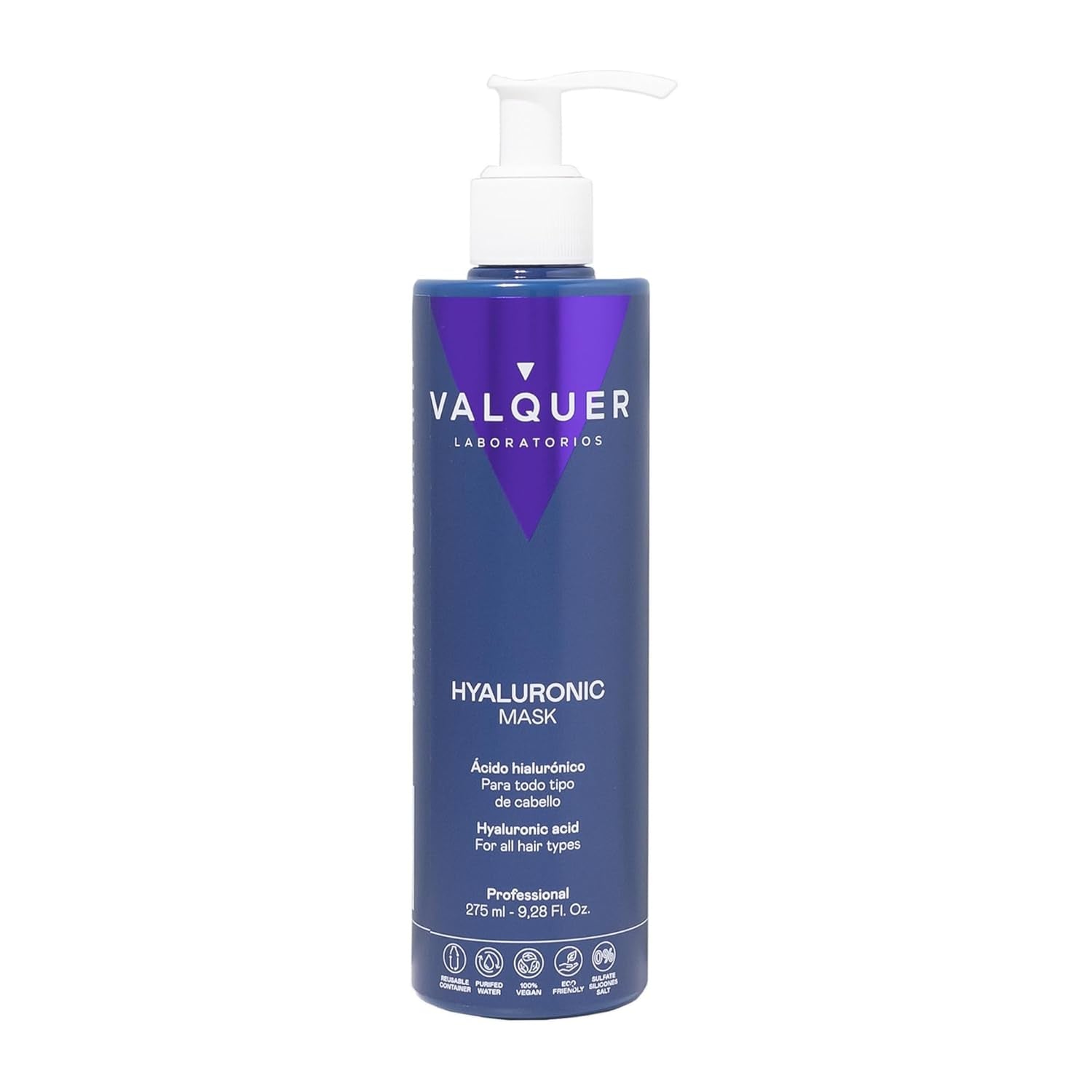 Traitement capillaire hyaluronique Valquer - Masque capillaire hydratant au parfum de lavande - Sans sulfate ni silicone - 975 ml Masque capillaire Naty Shop 275 Ml (1 pack) Motif floral