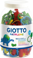 GIOTTO Patplume Accessoires et outils pour pâte à modeler, pack scolaire, 95 outils, idéal pour les enfants, les fêtes et les écoles, couleurs assorties
