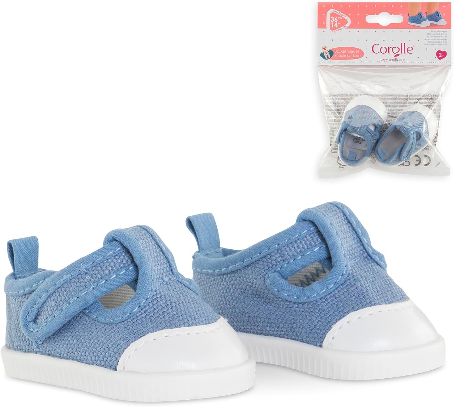 Corolle Mon Grand Poupon 36cm Sneakers, blau, für alle 36cm Babypuppen, ab 2 Jahren