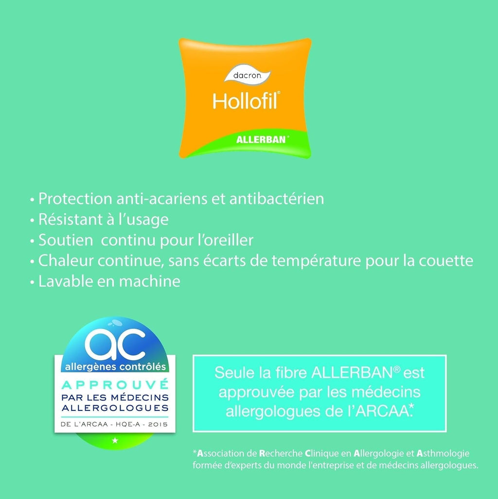 Blanrève Cthalvd011420 Copertă de plapumă Hollofil Allerban bumbac cald alb 140 X 200 cm Plapumi si pilote Naty Shop