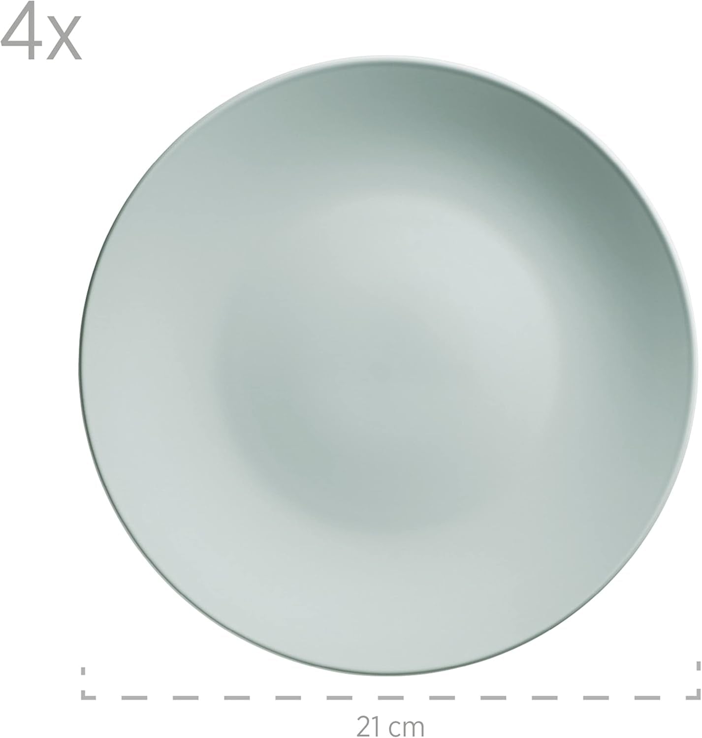 MÄSER Pastel Selection, Modernes Geschirr Set für 4 Personen, 16-teiliges Kombiservice en Keramik, Steinzeug, Turquoise-Grün