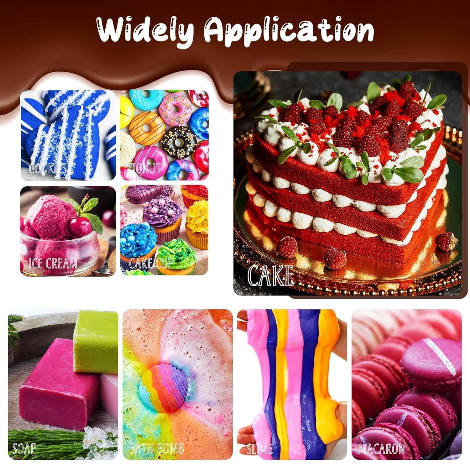 Colorant alimentaire en gel - 22 couleurs x 6G Colorant alimentaire en gel hautement concentré pour gâteaux, pâtisserie, œufs de Pâques, boissons - Colorant alimentaire sans sucre pour fondant, glaçage, slime, décoration de gâteaux