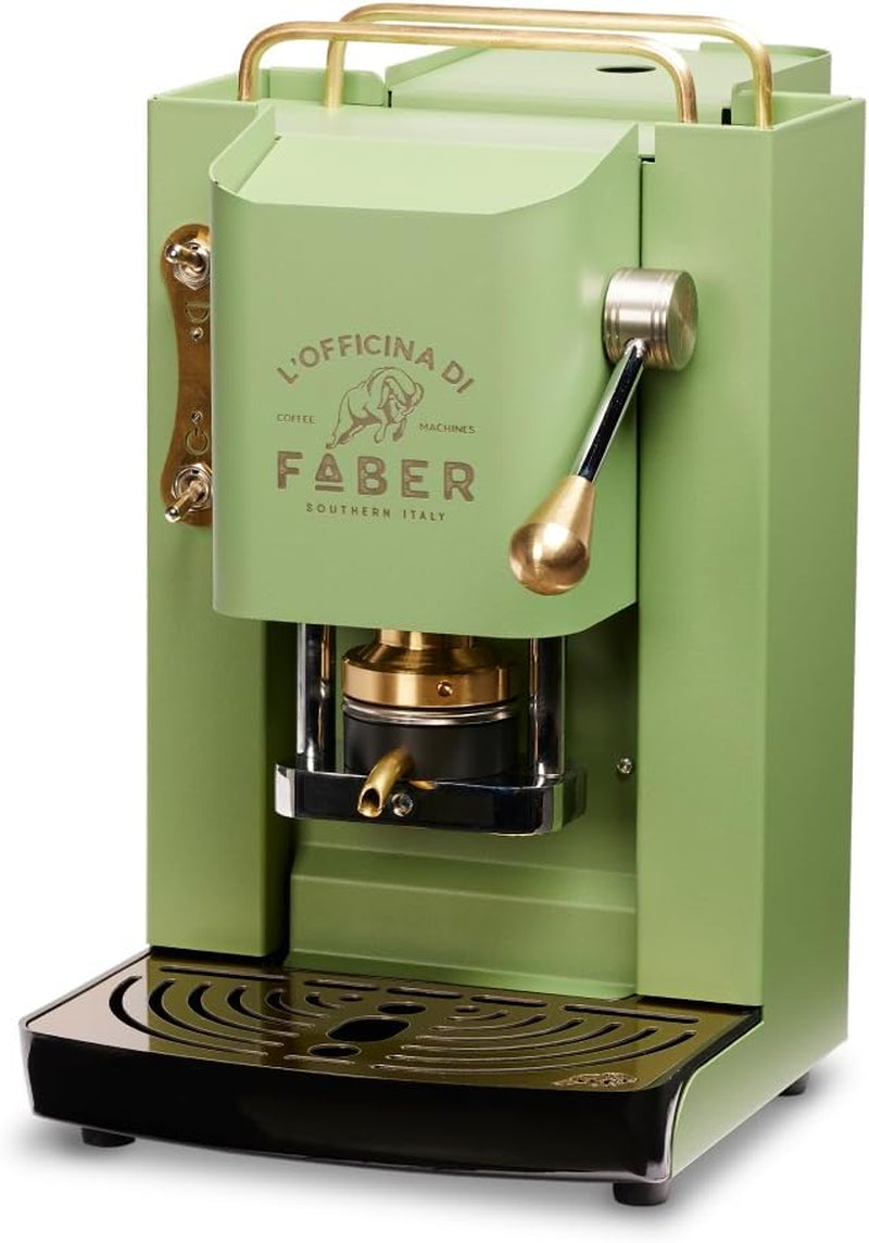 Machine à expresso Faber Pro Deluxe en laiton avec capsules en papier Ese 44 mm