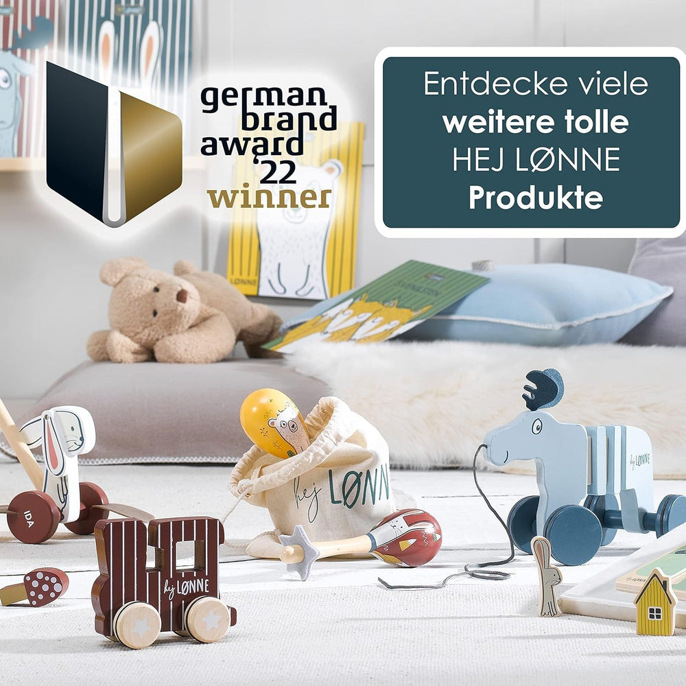 HEJ LØNNE lot de 2 cloches en bois - Maracas pour enfants - instrument de musique en bois pour favoriser la motricité, la coordination et le comportement social - cloche en bois pour enfants - jouet pour enfants Jouets Bebe Naty Shop