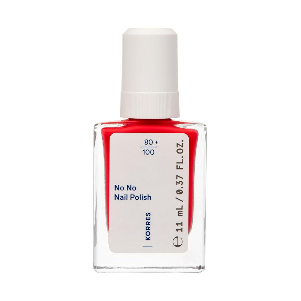 KORRES Base de vernis à ongles No No - Base 10 % végétalienne sans démoulage, pour une couleur longue tenue et résistante aux éclats, 11 ml - Ongles naturellement manucurés, sans substances nocives
