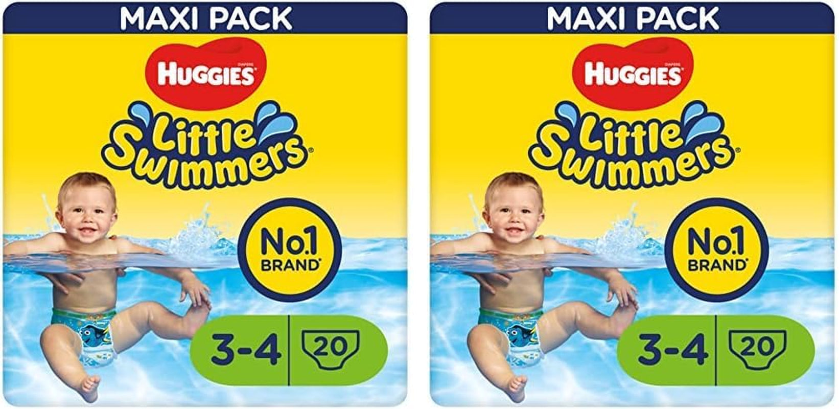 Couches de bain Huggies Little Swimmers, taille 3-4 (7-15 kg), 1 paquet de 20