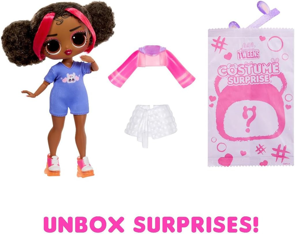 Mdr Surprise ! Costume de préadolescent, cerceaux surprise, jolie poupée mannequin avec costume gonflable de panda violet et de nombreuses surprises, y compris de superbes vêtements et accessoires - Idéal pour les enfants âgés de 4 ans et plus