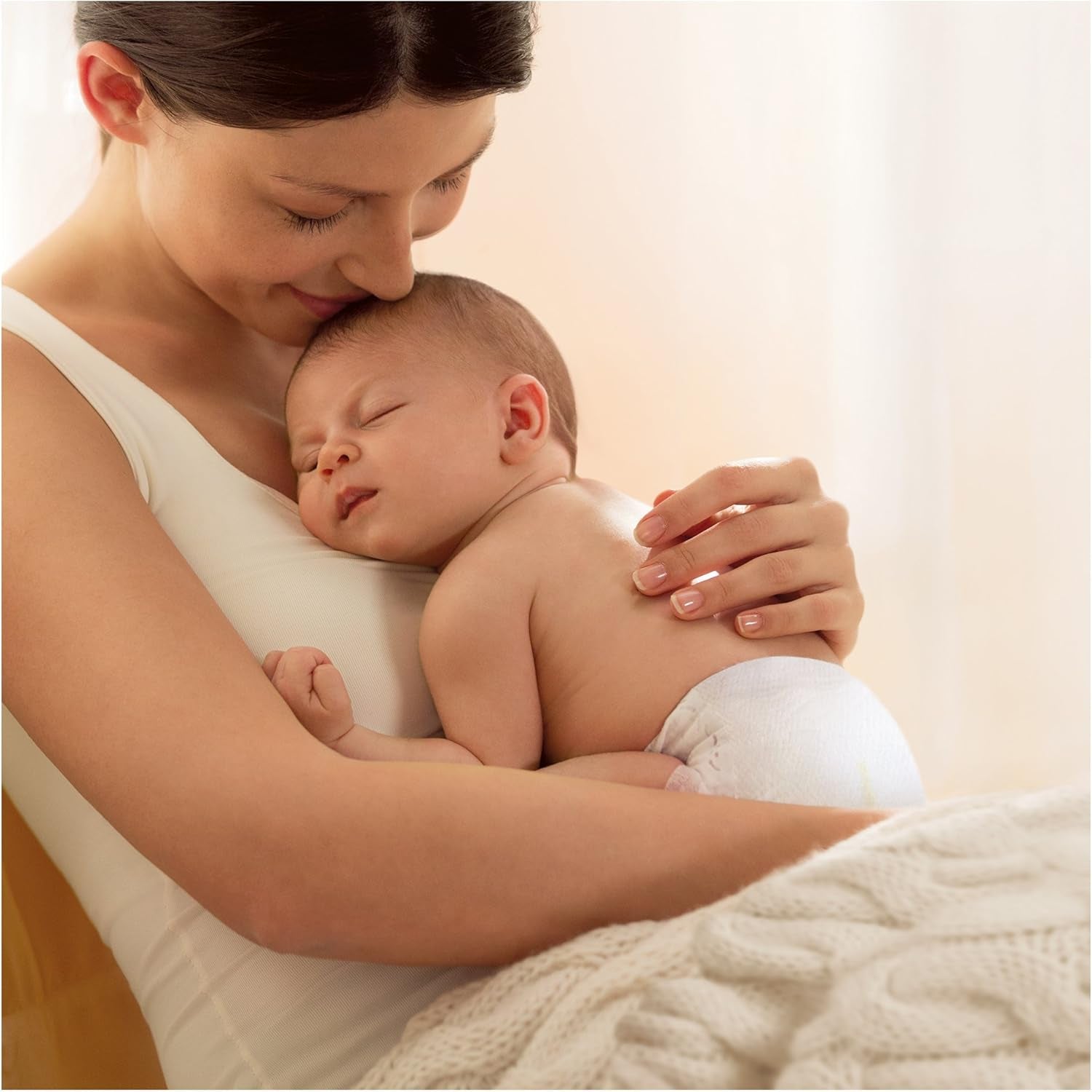 Couches Pampers Premium Protection pour nouveaux bébés, pack Jumbo, taille 1, 72 pièces