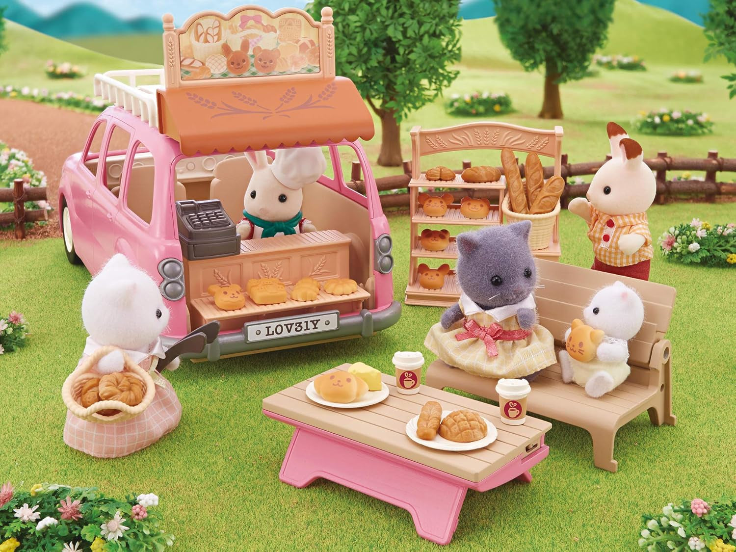 Sylvanian Families 5536 Starter House Bakery Set - Ensemble de jeu pour maison de poupée Dollhouses Naty Shop