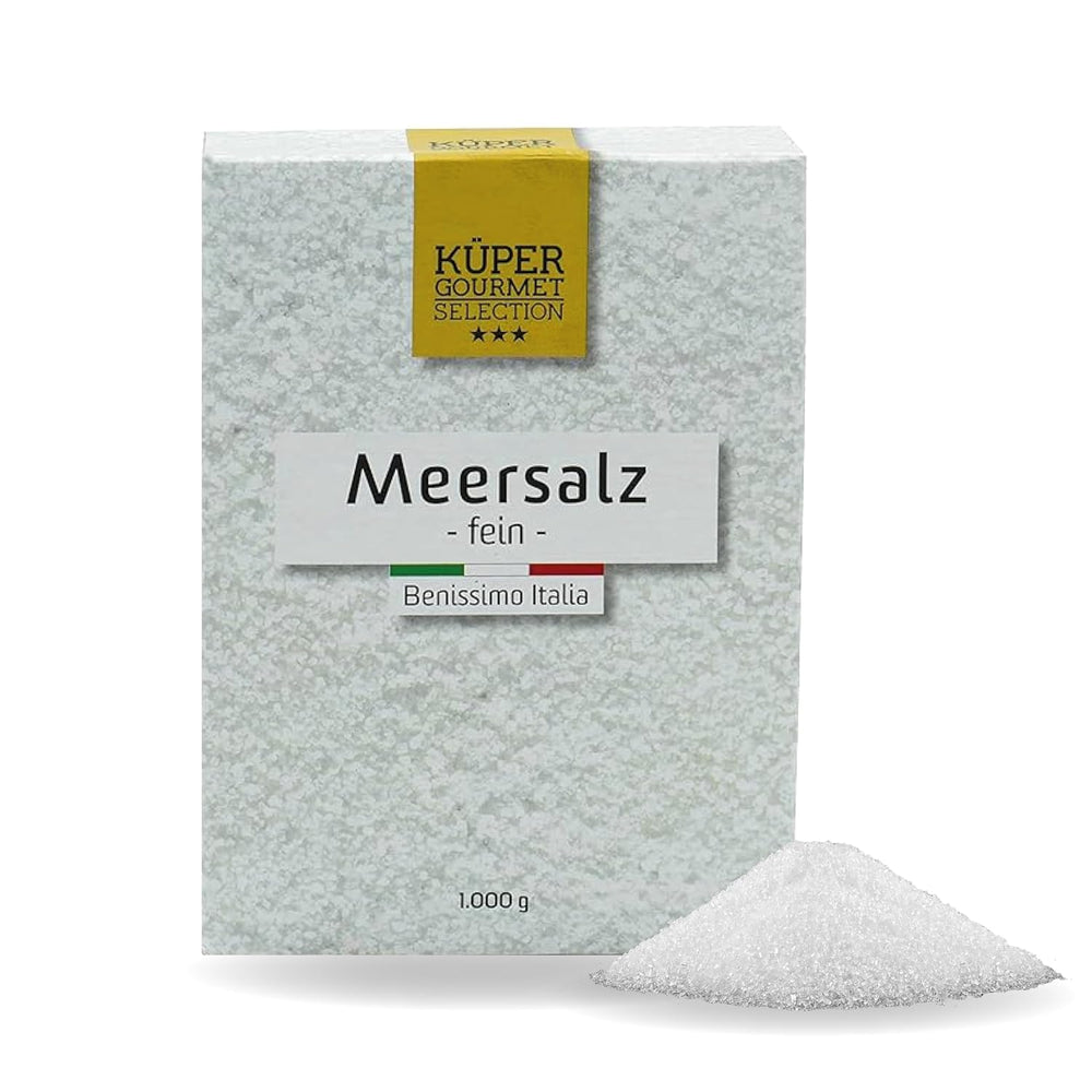 Küper Selection Meersalz - 1000g de gros sel pour assaisonner et affiner - ohne Zusätze oder chemische Nachbehandlung
