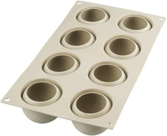 Silikomart, Moule pour gâteaux Tartufo en silicone, 8 Ports Simples, Ø 62 H 52 mm Cuisine Naty Shop