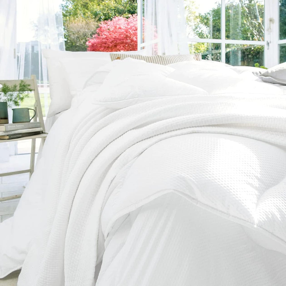 Couette respirante, 9 + 4,5 tog, toutes saisons, refroidissement et évacuation de l'humidité, contrôle de la température, lavable en machine, lit simple Naty Shop Quilts & Quilts