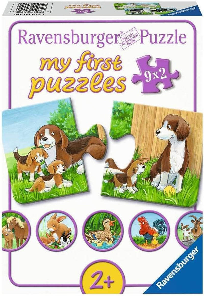 Ravensburger Puzzle pour enfants - 05072 Familles d'animaux de la ferme - Mon premier puzzle 9X2 - Puzzle pour les enfants de 2 ans Puzzle Naty Shop Titre par défaut