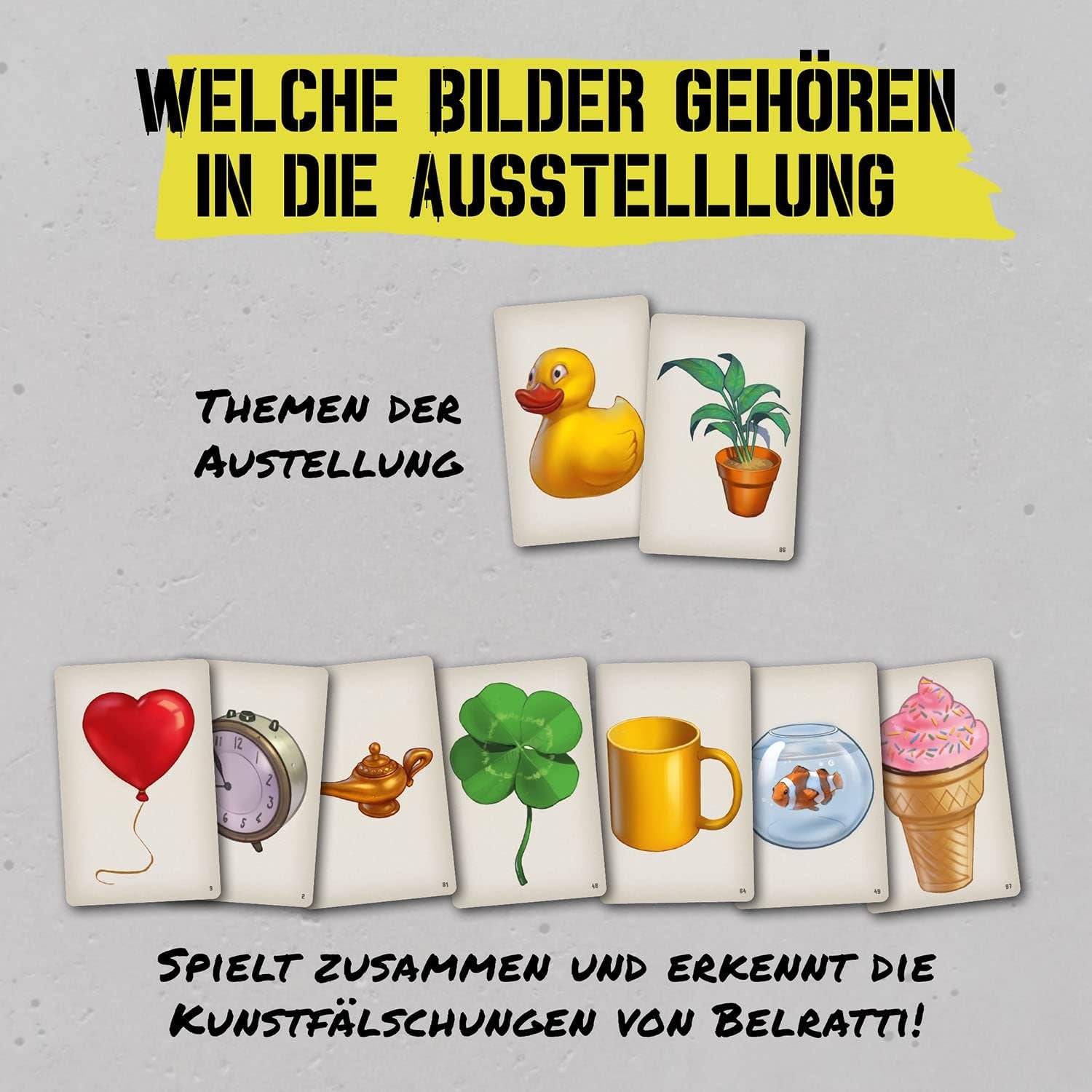 KOSMOS 683320 Belratti, Est-ce de l'art ou est-ce que cela peut être le chemin ? Jeu de cartes, jeu coopératif d'association d'images, 3 à 7 joueurs, à partir de 8 ans
