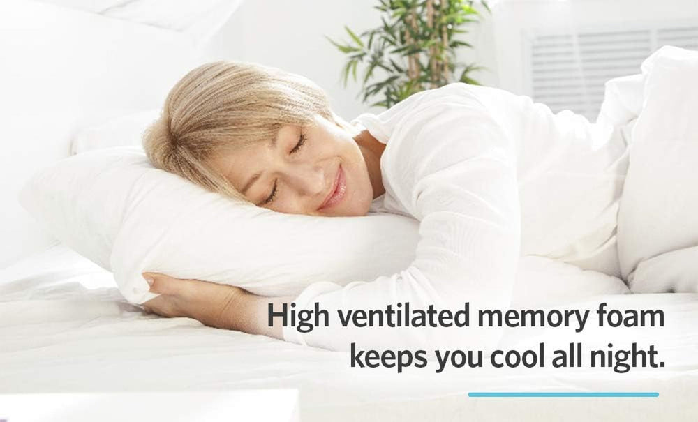 Mediflow The Original 5008 Coussin d'eau avec mousse Visco 50 x 70 cm, blanc, simple, 1 pièce (1 paquet) Naty Shop Oreillers standard