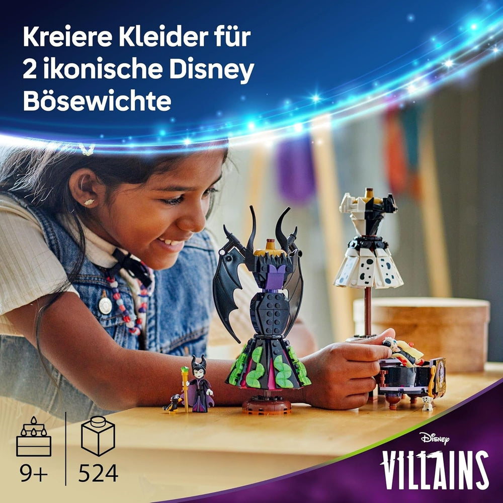 LEGO Ç€ Disney Villains Les robes de Maléfique et Cruella De Vil - Jouet pour garçons et filles à partir de 9 ans - Incl. 2 mini poupées et 2 figurines d'animaux - Cadeau d'anniversaire pour les fans 43262 Jeux de construction Besuche an LEGO-Store