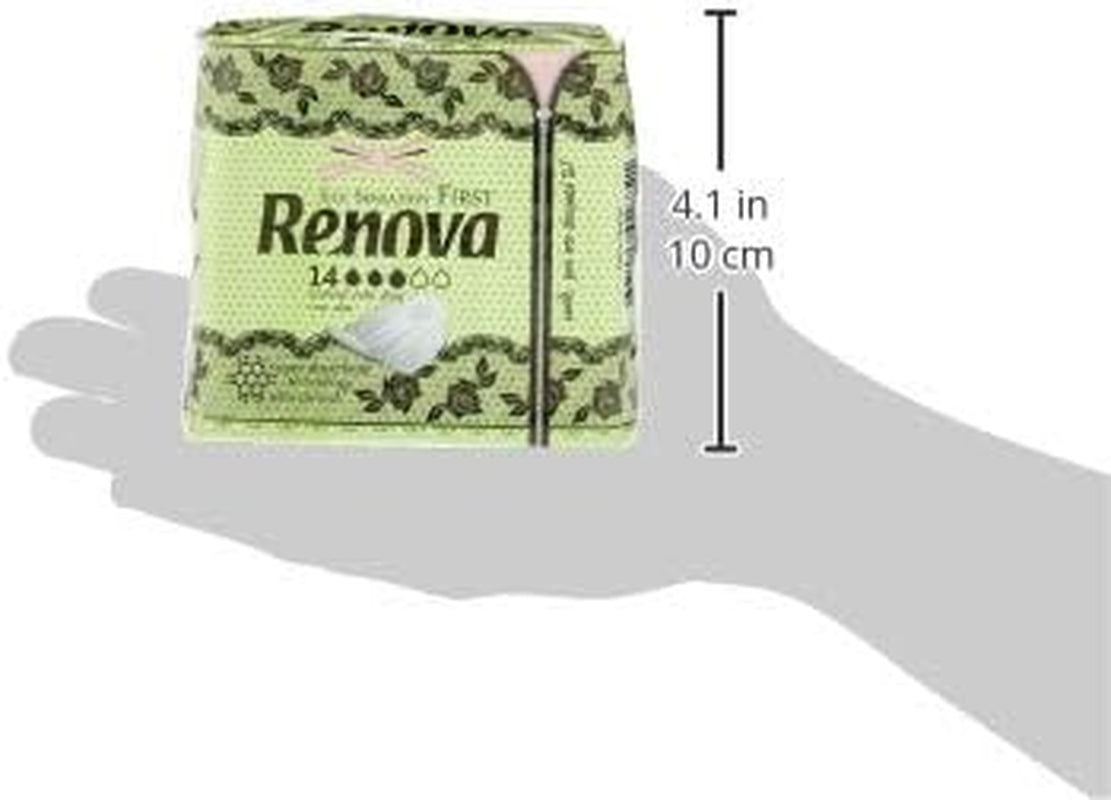 Rénovez les premières compresses normales avec des ailes | 14 comprimés | Ultra fin et super absorbant.