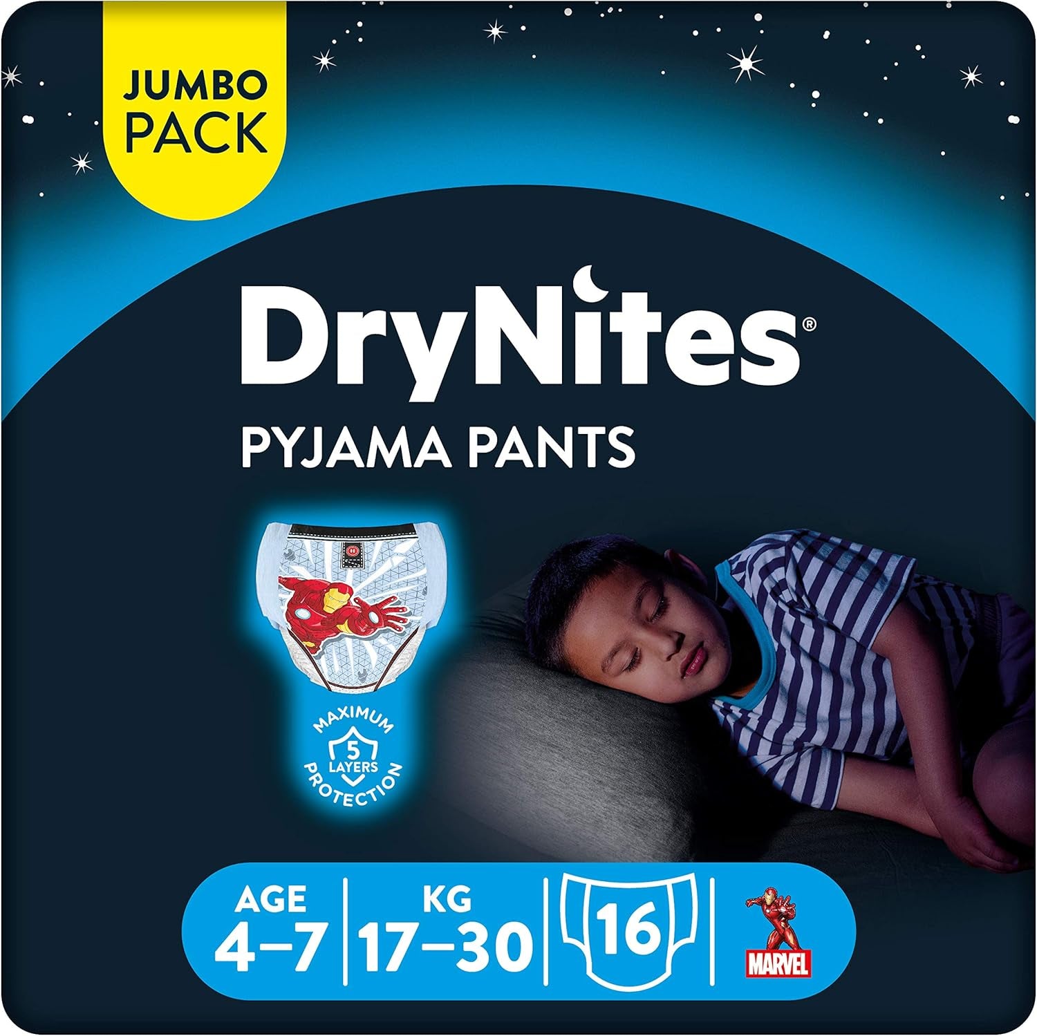 Couches Huggies Jumbo Boy 17-30 kg, 16 pièces
