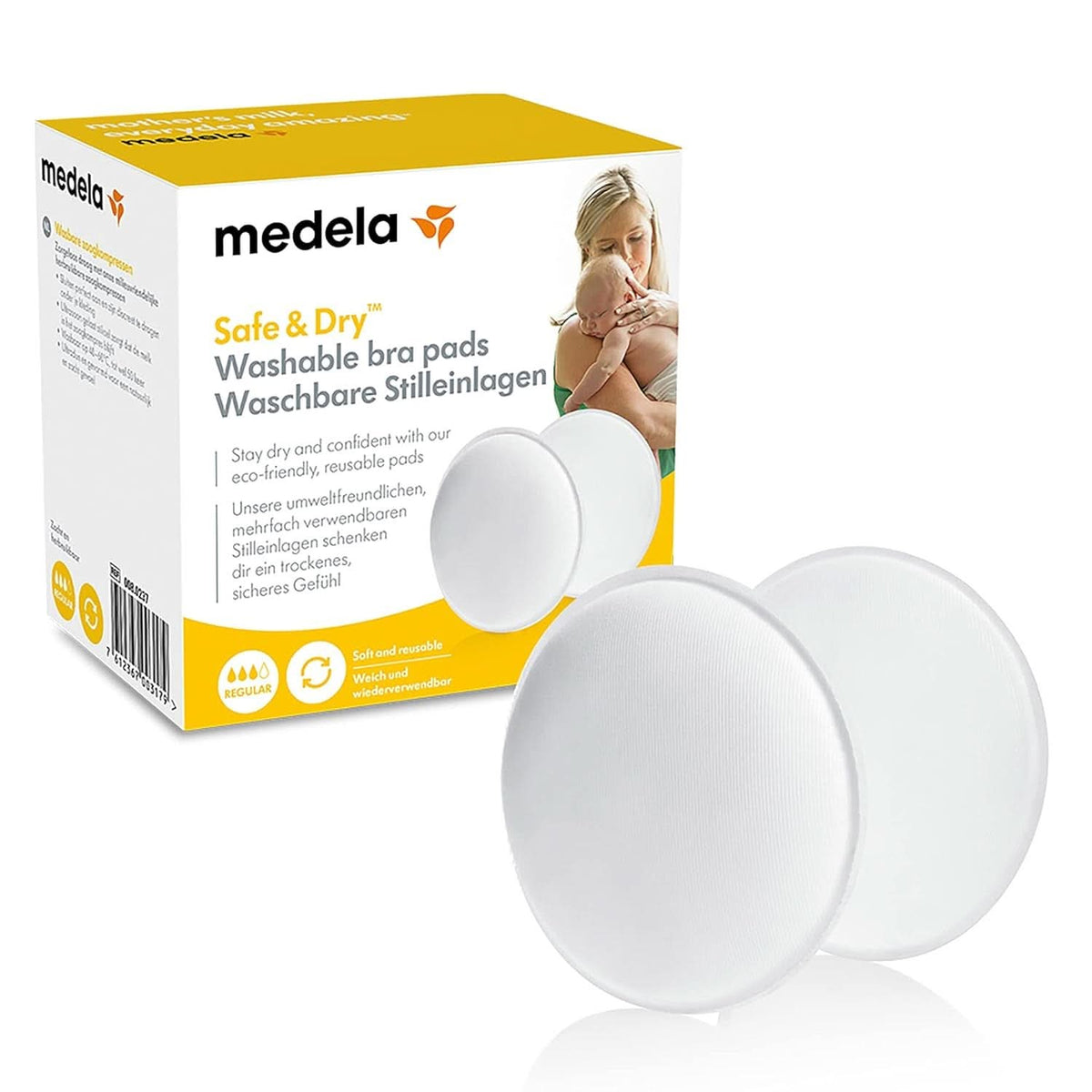 Medela Waschbare Stilleinlagen, 4 Stück Accessoires Alimentation et Allaitement Bebe Naty Shop