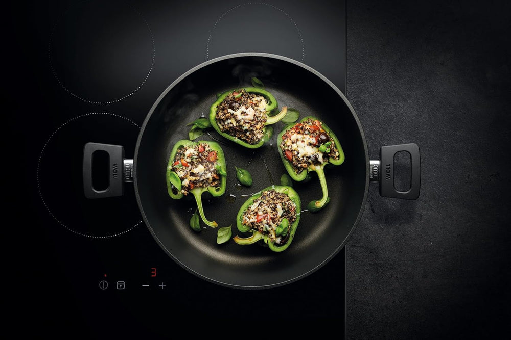 Woll Nowo Titanium Kasserole - Induktiv -, Ø 32 Cm, 8 Cm Hoch, 5.5 Liter, Mit 2 Seitengriffen - Geeignet Für Alle Herdarten Moules et plaques pour la cuisson Naty Shop