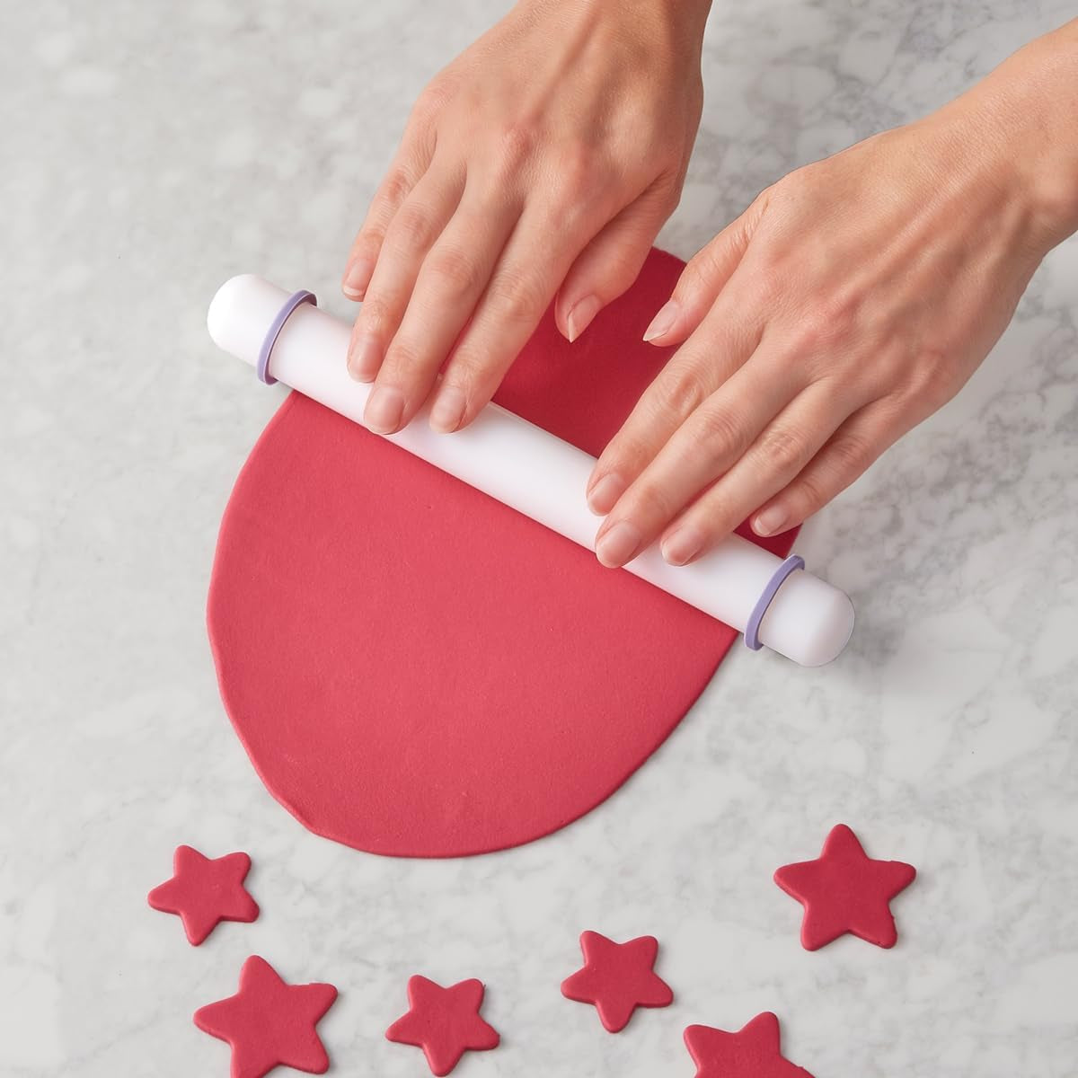 Wilton Perfect Height Rouleau à pâtisserie pour fondant et pâte d'amande, 22,5 cm