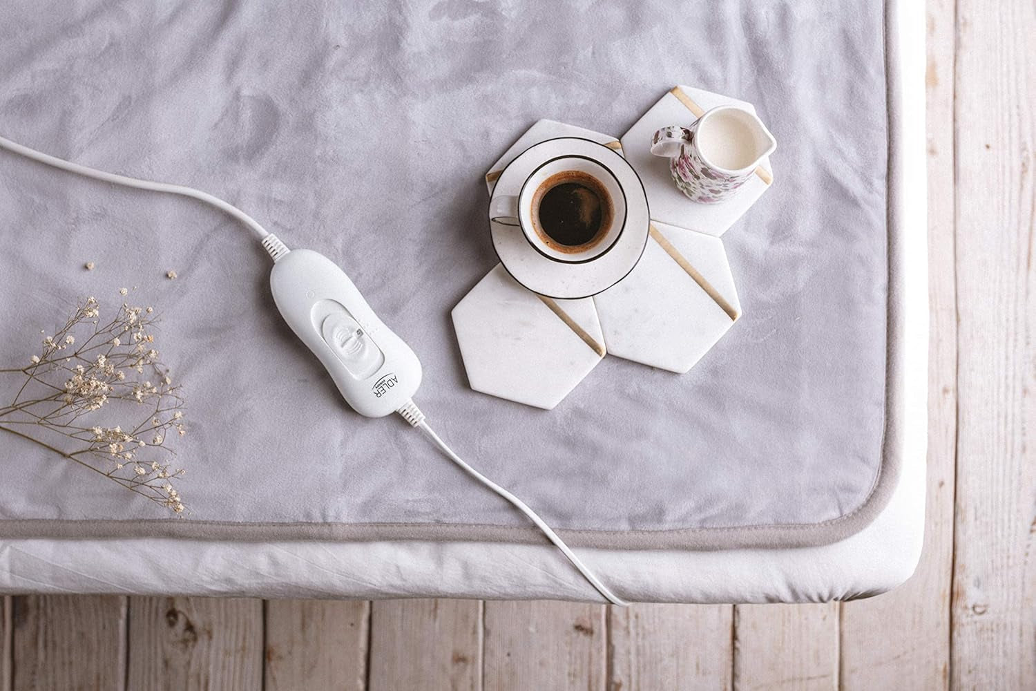 ADLER AD-7425 simple, polyester, couleur perle, 150 X 80 Cm Couettes et couettes Naty Shop