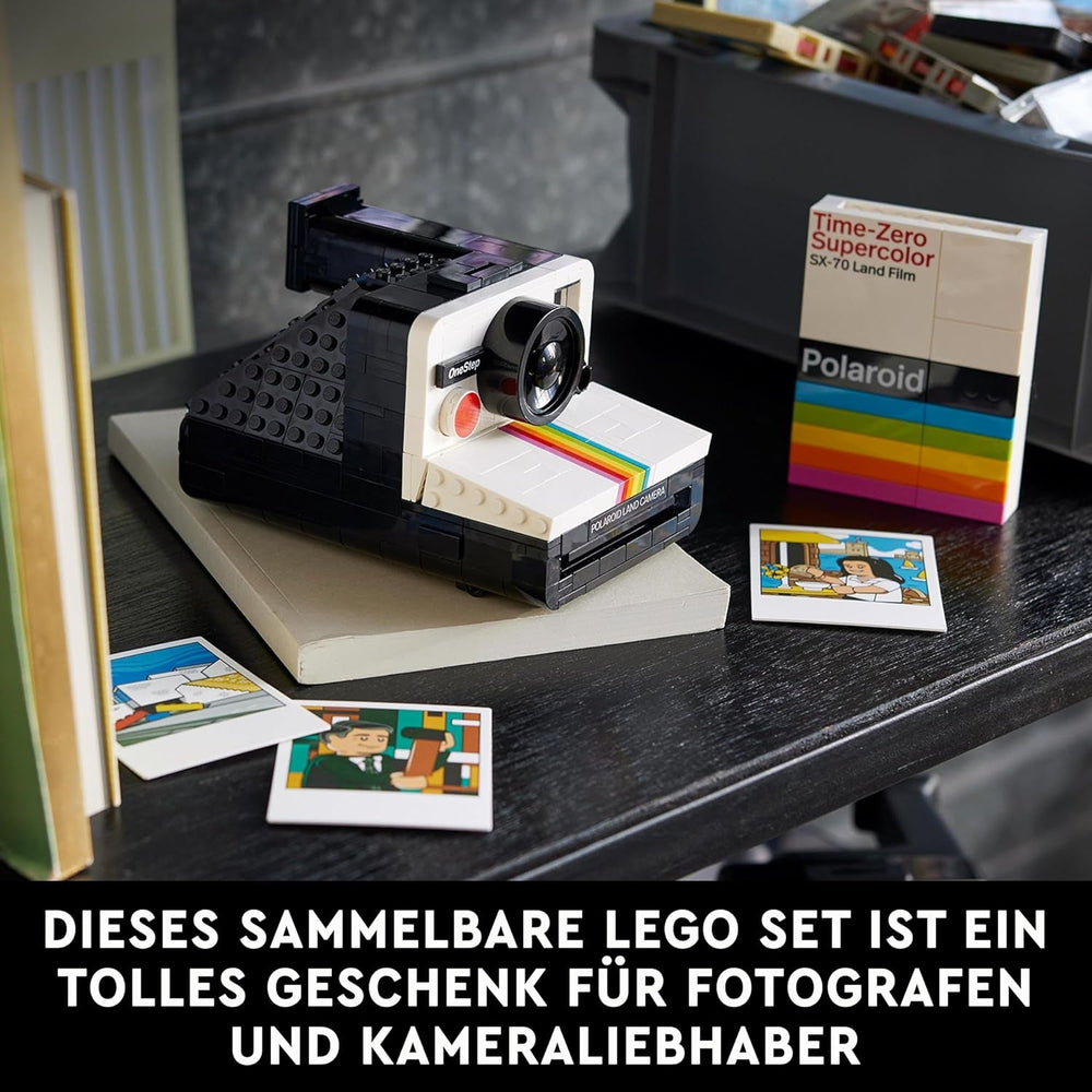 LEGO Ideas Polaroid Onestep SX-70 Ensemble appareil photo pour adultes, à collectionner avec des détails authentiques, activité créative, cadeaux de photographie pour femmes, hommes, lui, elle et adolescents 21345 Ensembles de construction Besuche den LEGO-Store