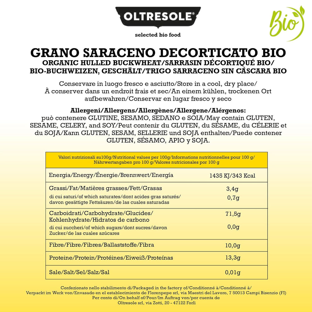- Buchweizen geschält biologique 5 Kg - Getreide, nicht wärmebehandelt, aus biologischem Anbau, Forfait Confort