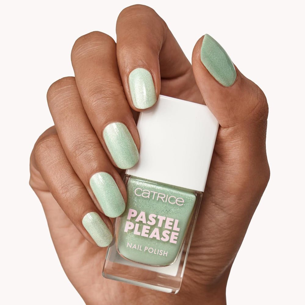 Oja Catrice Pastel Please 040 Mint Breeze, ojă strălucitoare verde deschis, colorată intens, foarte pigmentată, vegană, 10,5 ml