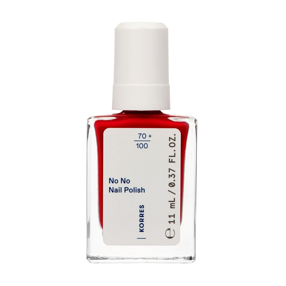 KORRES Base de vernis à ongles No No - Base 10 % végétalienne sans démoulage, pour une couleur longue tenue et résistante aux éclats, 11 ml - Ongles naturellement manucurés, sans substances nocives
