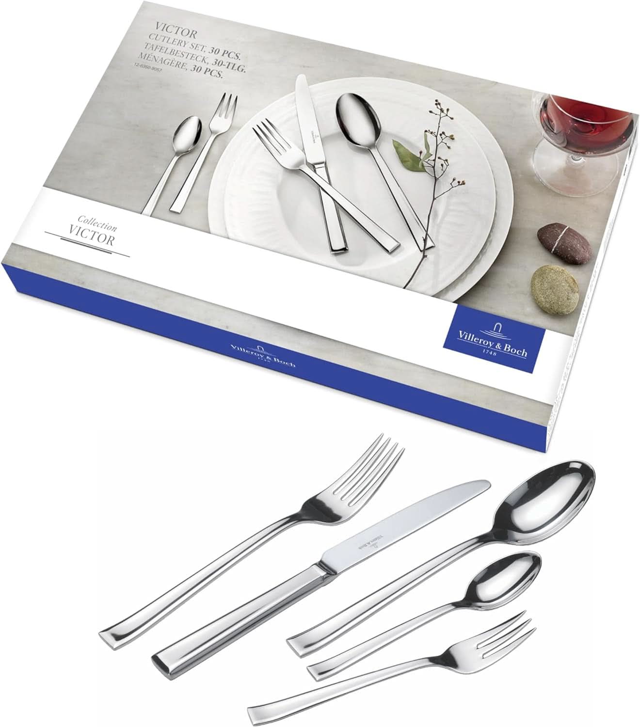Villeroy & Boch - Ménagère en acier inoxydable Victor, 30 pièces pour 6 personnes Kitchen Naty Shop Set 30 pièces