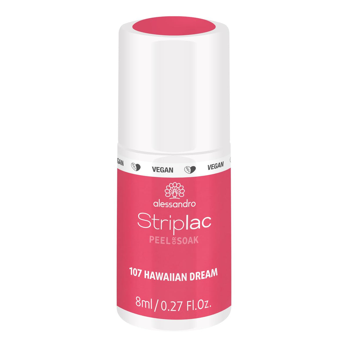 Vernis à ongles UV Alessandro Striplac Hawaiian Dream – Délicat et longue durée – S'enlève facilement grâce à la technologie Peel-Off Removal – Vegan et cruelty-free – 8 ml