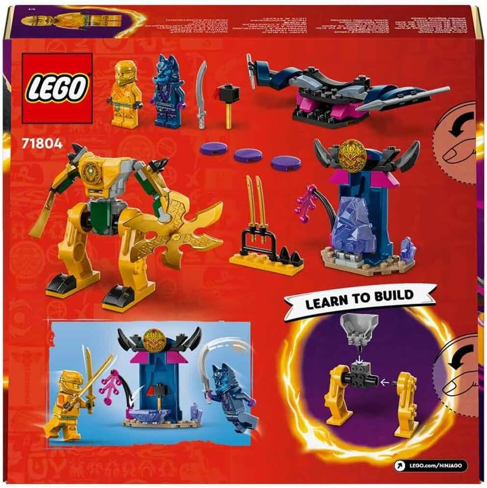 LEGO NINJAGO Le Battle Mech d'Arin, jouet Ninja pour les enfants à partir de 4 ans Avec figurines Incl. Arin avec mini katana, figurines et robots, petit cadeau pour garçons et filles 71804 Jeux de construction Besuche den LEGO-Store
