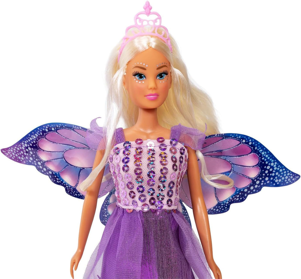Simba Steffi Love Fantasy Fairy – Puppe (29 cm) als Zauberhafte Fee mit beweglichen Flügeln, Kamm & Haarclips, magisches Rollenspiel für Kinder ab 3 Jahren