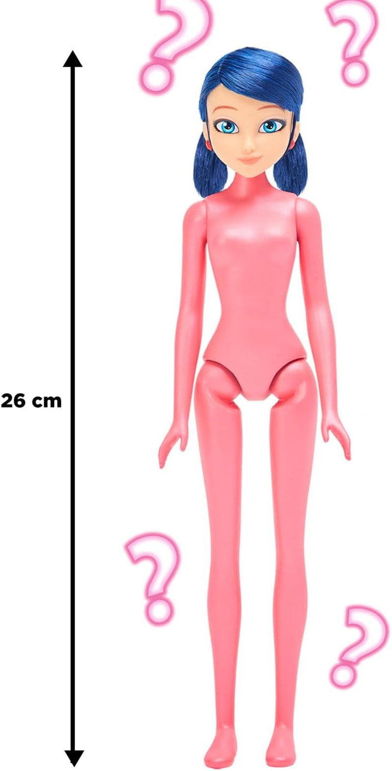 Bandai - Miraculous Ladybug - Poupée Marinette Changement de Couleur Surprise - Poupée Articulée Miraculous, 26 cm + 3 Surprises - Modèle Aléatoire - P50390 Dolls Naty Shop