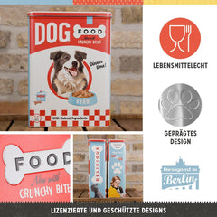 Nostalgic-Art Boîte de conservation rétro XL, 4 l, Nourriture pour chien - idée cadeau pour les propriétaires de chiens, boîte de conservation pour croquettes, design vintage Boîtes de conservation alimentaire Naty Shop