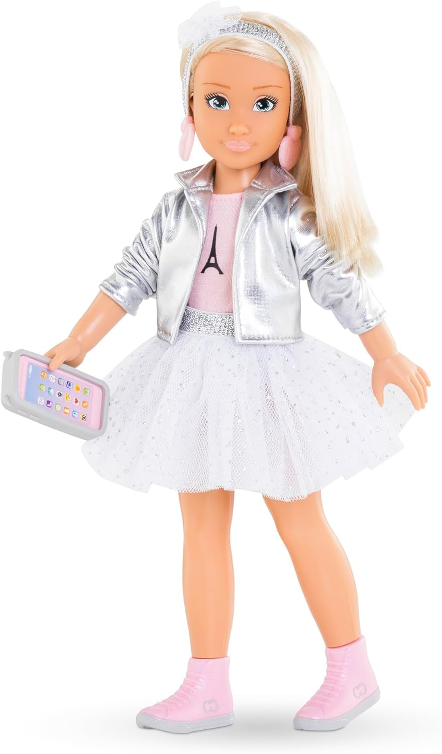 Corolle Girls Valentine Paris Fashion, Ankleidepuppe im Pariser Fashion Week Look und 4 Teile, Vanilleduft, 28cm, ab 4 Jahre