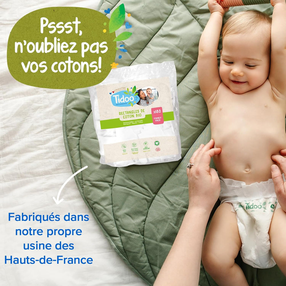 - Ökologische Diadeln, Größe 2 (3-6 kg) – natürlicher Ursprung, ohne Schadstoffe – 12 Stunden trocken, extrem saugfähig – hermestellung in Frankreich – 150 Einwegdiadeln – Packung 1 Month